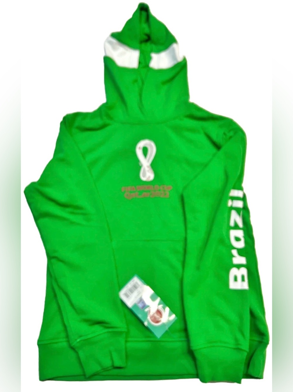 FIFA Licensed World Cup Soccer Hoodie Sweatshirt Team Brazil Small